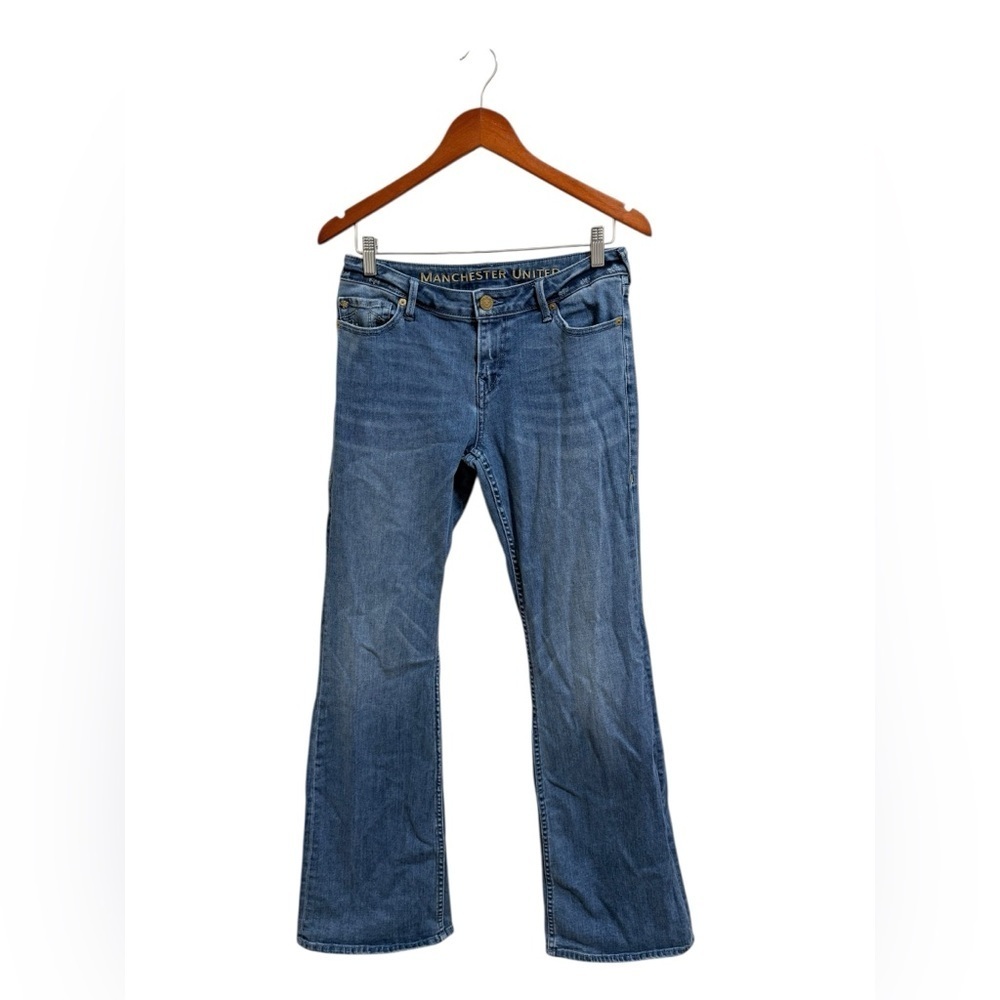 True Religion Manchester United Fey Mid Rise Modern Flare Jeans size 29